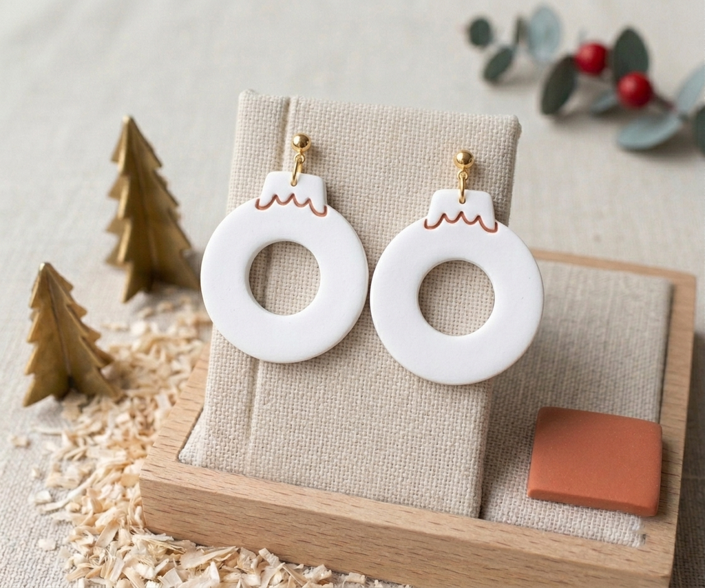 Emporte-pièce boule de Noël ajourée EP-587 – Pampilles et boucles d'oreilles – 20 à 45 mm