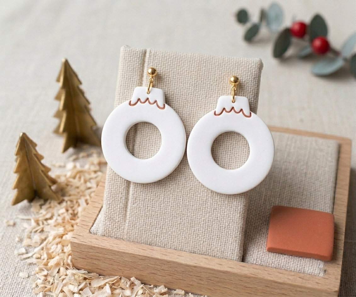 Emporte-pièce boule de Noël ajourée EP-587 – Pampilles et boucles d'oreilles – 20 à 45 mm