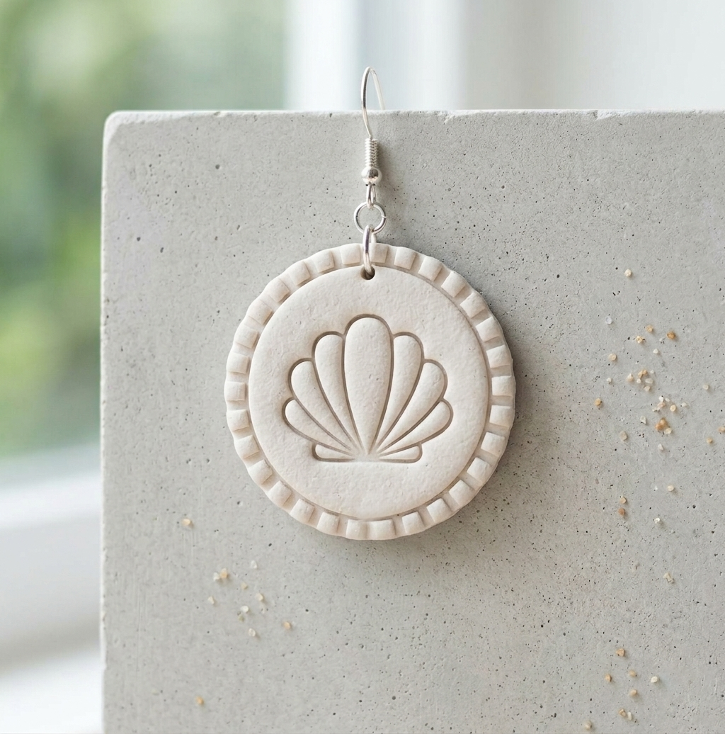 Emporte-pièce coquillage rond ajouré – bijoux DIY bord de mer – 20 à 40 mm – EP-504