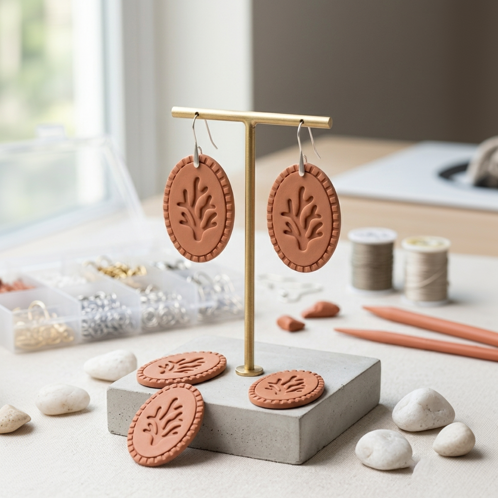 Emporte-pièce ovale corail marin texturé – bijoux DIY – 25 à 45 mm – EP-488