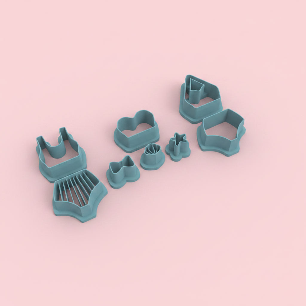 Emporte-pièces maillots de bain rétro – lot complet – bijoux DIY – 35 à 55 mm – EP-503