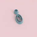 Emporte-pièce lot de 2 coquillage & ovale élégant – bijoux DIY – 35 à 55 mm – EP-489