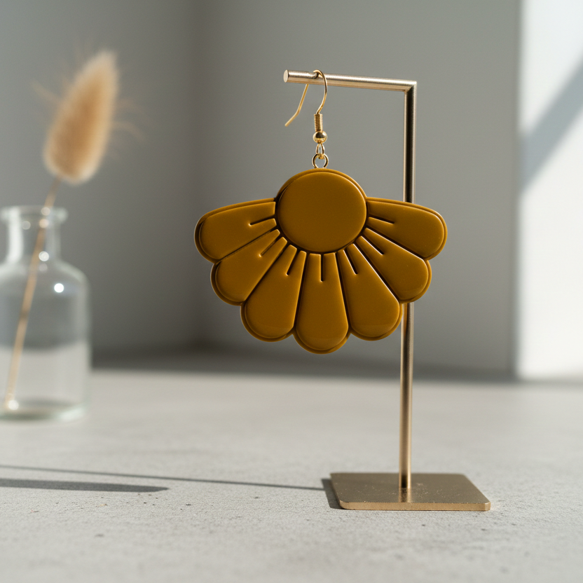 Emporte-pièce fleur demi-ronde ajourée – bijoux pâte polymère – 20 à 45 mm – EP-243