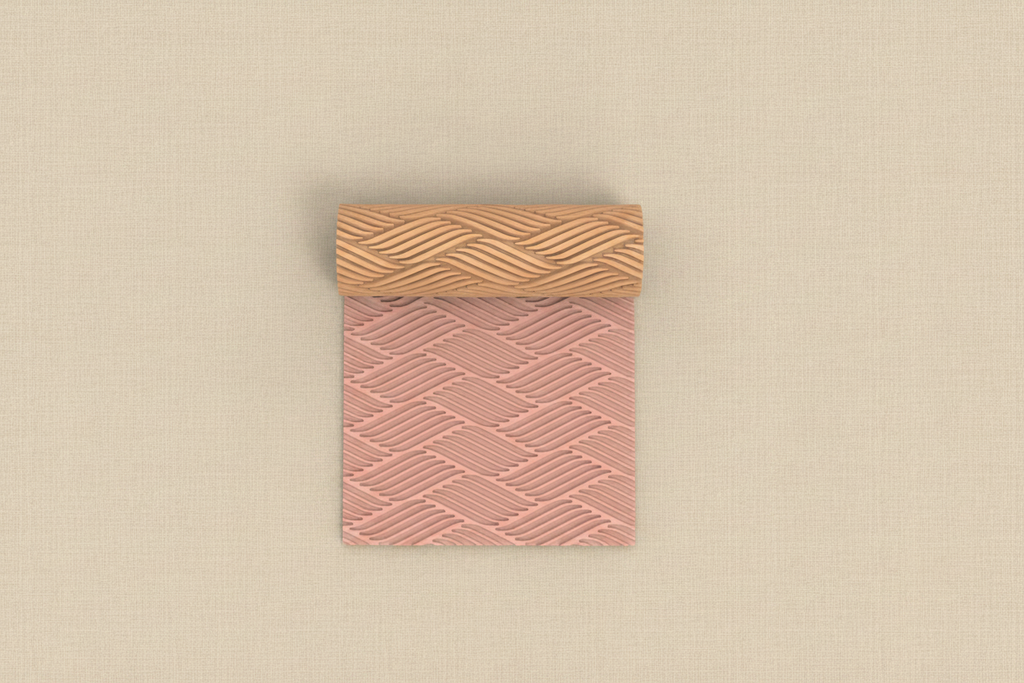 Rouleau texture Summer Wave 2 – pâte polymère bijoux DIY – fabriqué en France