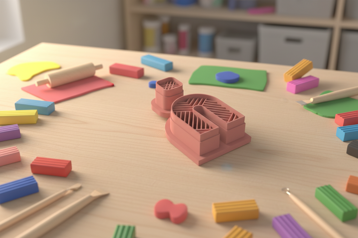 Emporte-pièce arche géométrique motif chevron – bijoux pâte polymère – 40 à 55 mm – EP-241