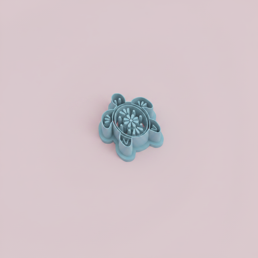 Emporte-pièce tortue fleurie – bijoux DIY thème marin – 30 à 45 mm – EP-507