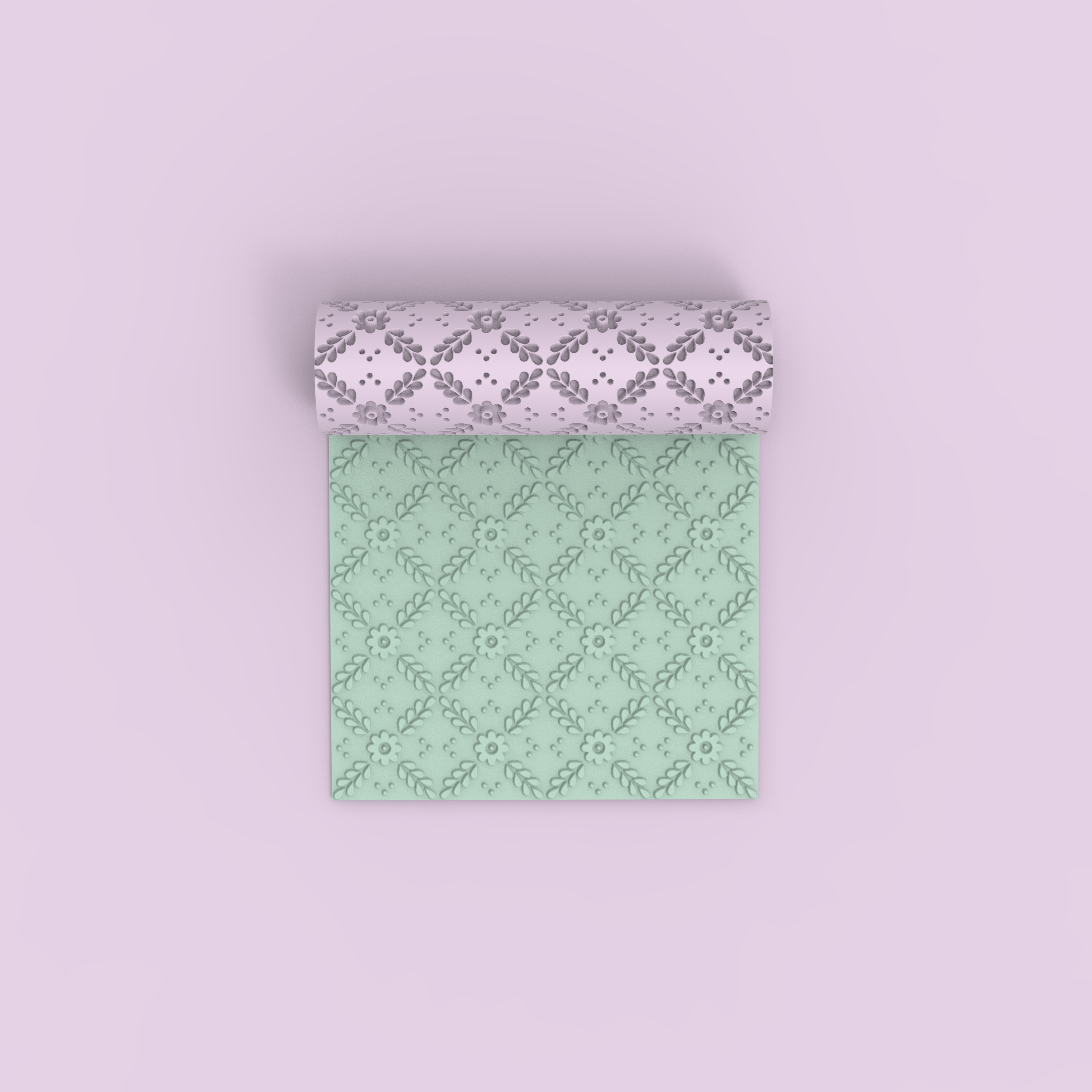 Rouleau texture Vintage Garden – pâte polymère bijoux DIY – fabriqué en France