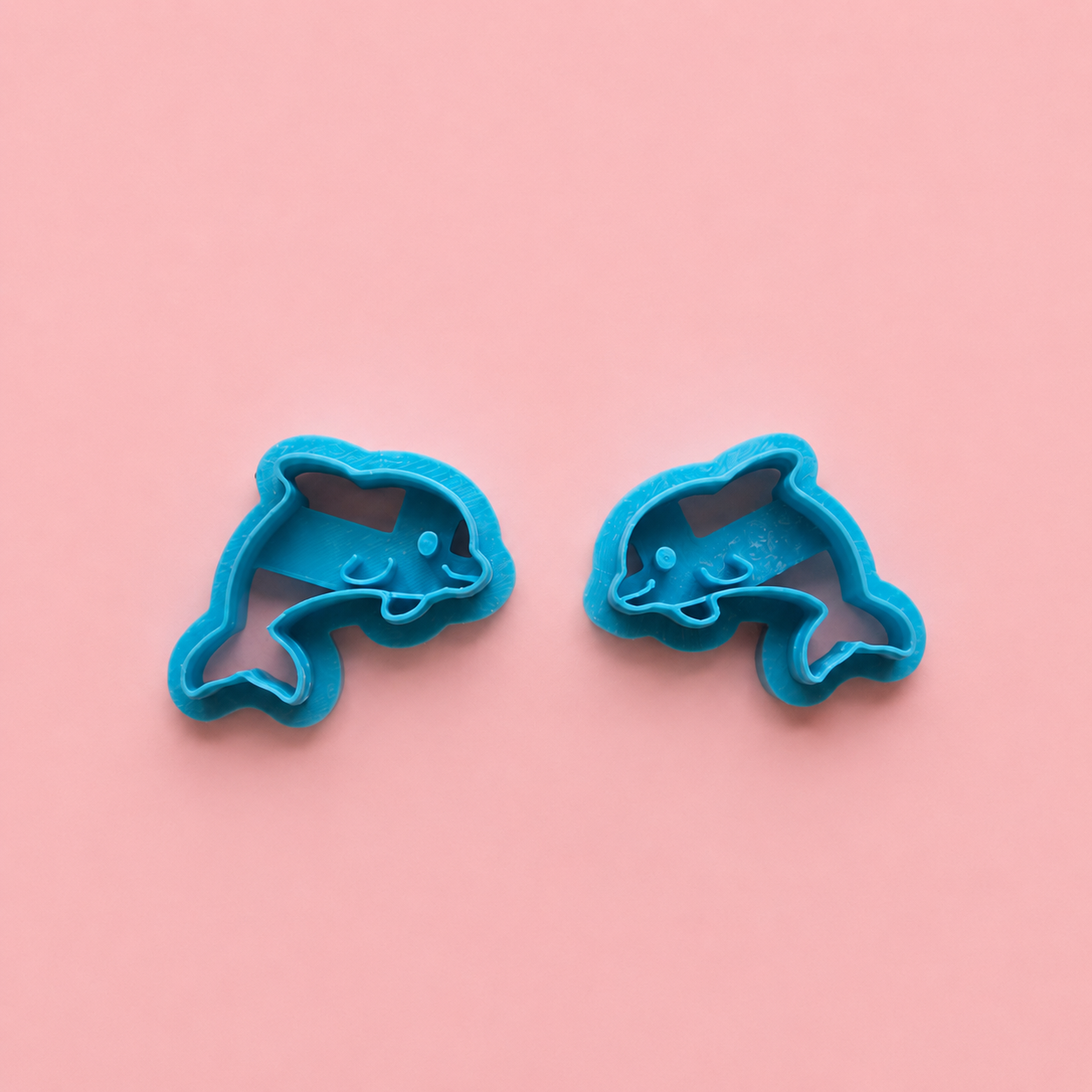 Emporte-pièces dauphins fleuris miroir – lot de 2 gauche/droite – 15 à 45 mm – EP-519