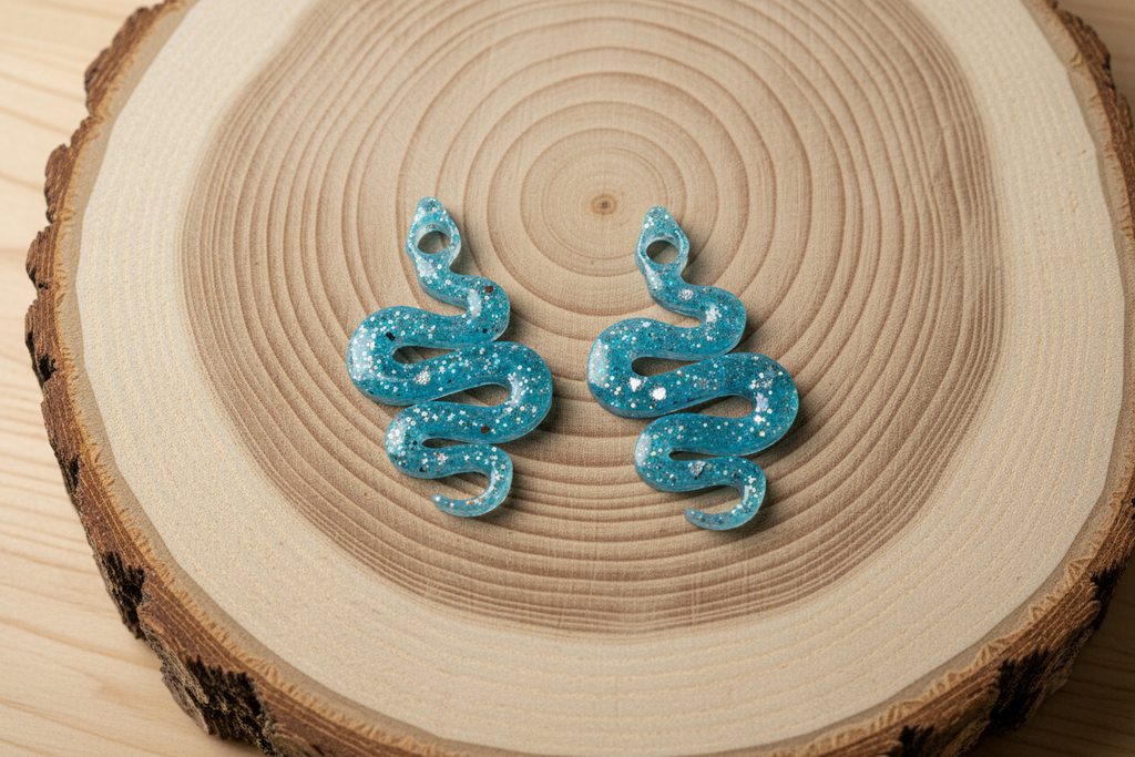 Pampilles Serpent Bleu Pailleté