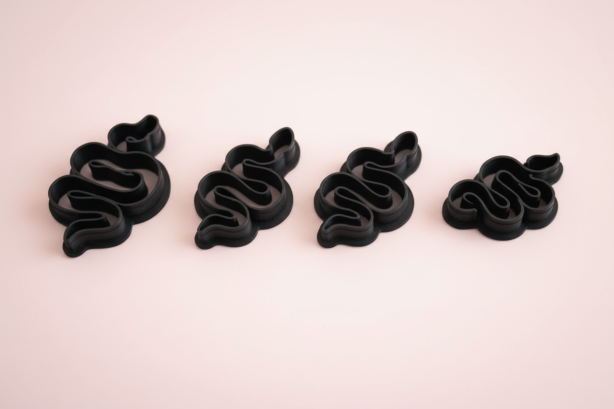 Emporte-pièce feuille serpent – DIY bijoux – 4 tailles disponibles de 35 à 50 mm
