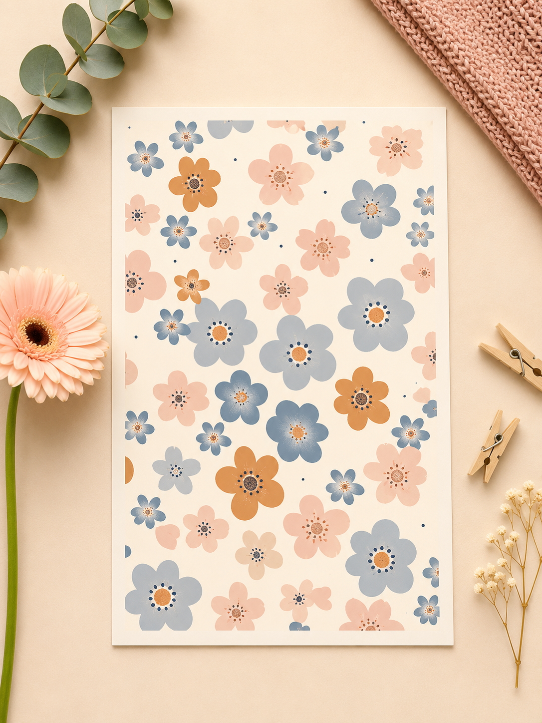 Feuille de transfert pour pâte polymère  – 7,5 x 12 cm – création bijoux DIY. TF154