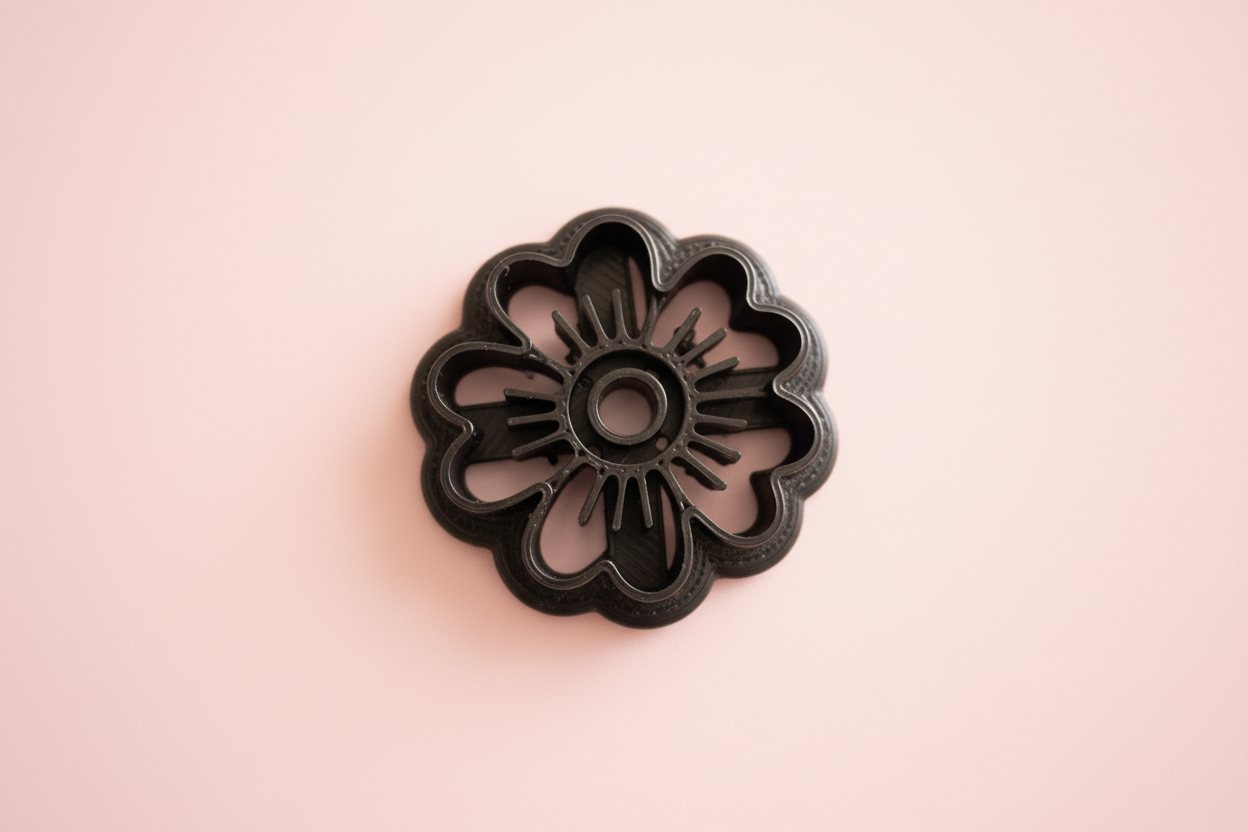Emporte-pièce fleur Soleil ajourée 25 à 45 mm – Découpe pâte polymère FIMO – Outil bijoux DIY – Fabriqué en France. EP-46