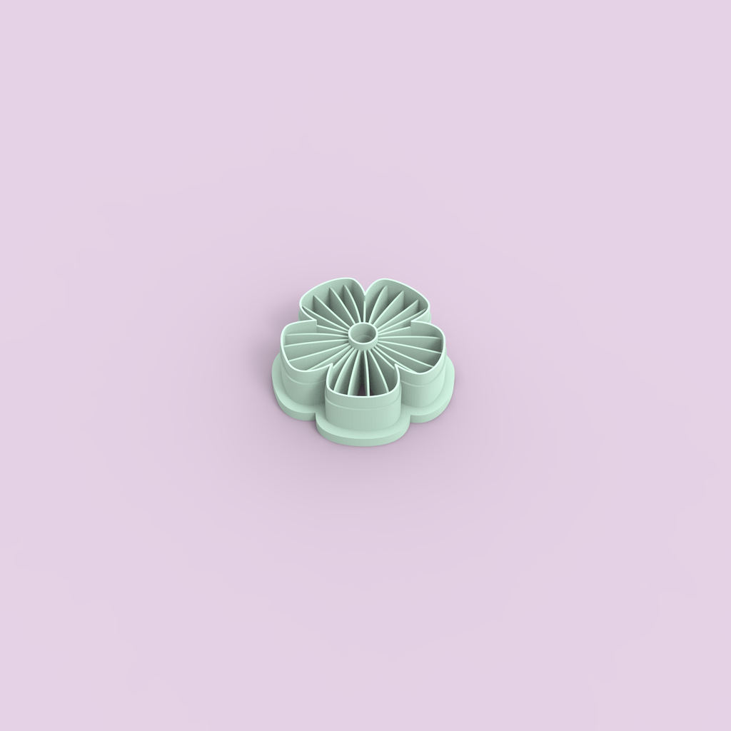 Emporte-pièce fleur ajourée graphique – cutter pâte polymère bijoux DIY pampilles – 20 à 40 mm – EP-193 – fabriqué en France