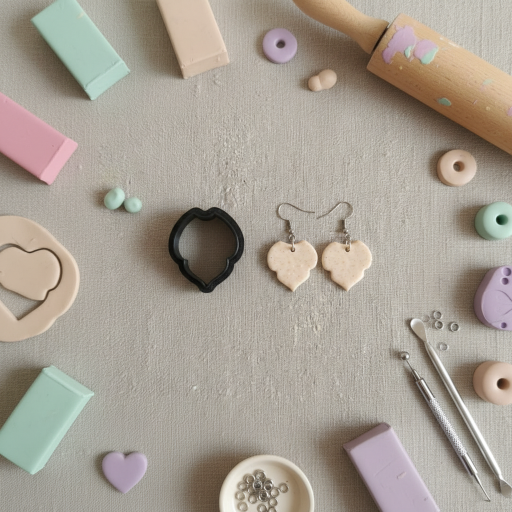 Emporte-pièce pampille cœur stylisé – Bijoux DIY – 4 tailles disponibles de 30 à 45 mm