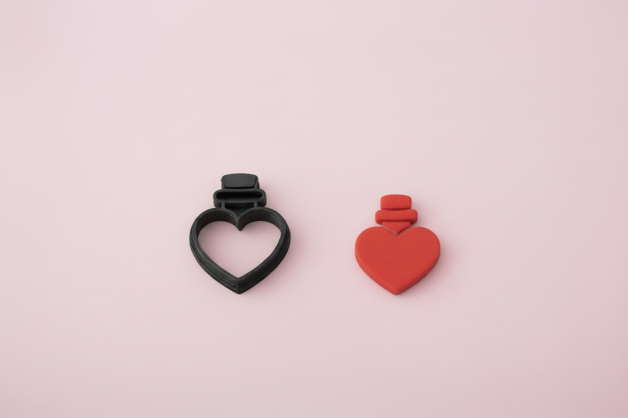 Emporte-pièce cœur pendentif – bijoux pâte polymère – cutter boucles d’oreilles DIY – forme cœur romantique – 15 à 35 mm – fabriqué en France. EP-138