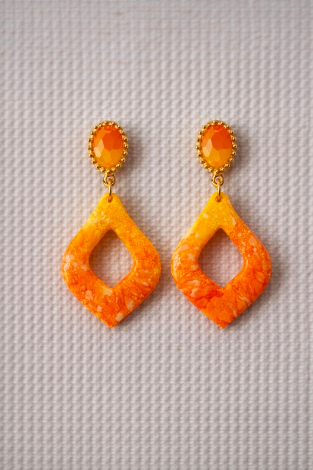 Emporte-pièce pour bijoux – DIY boucles d’oreilles – Forme losange ajouré – 3,4 cm