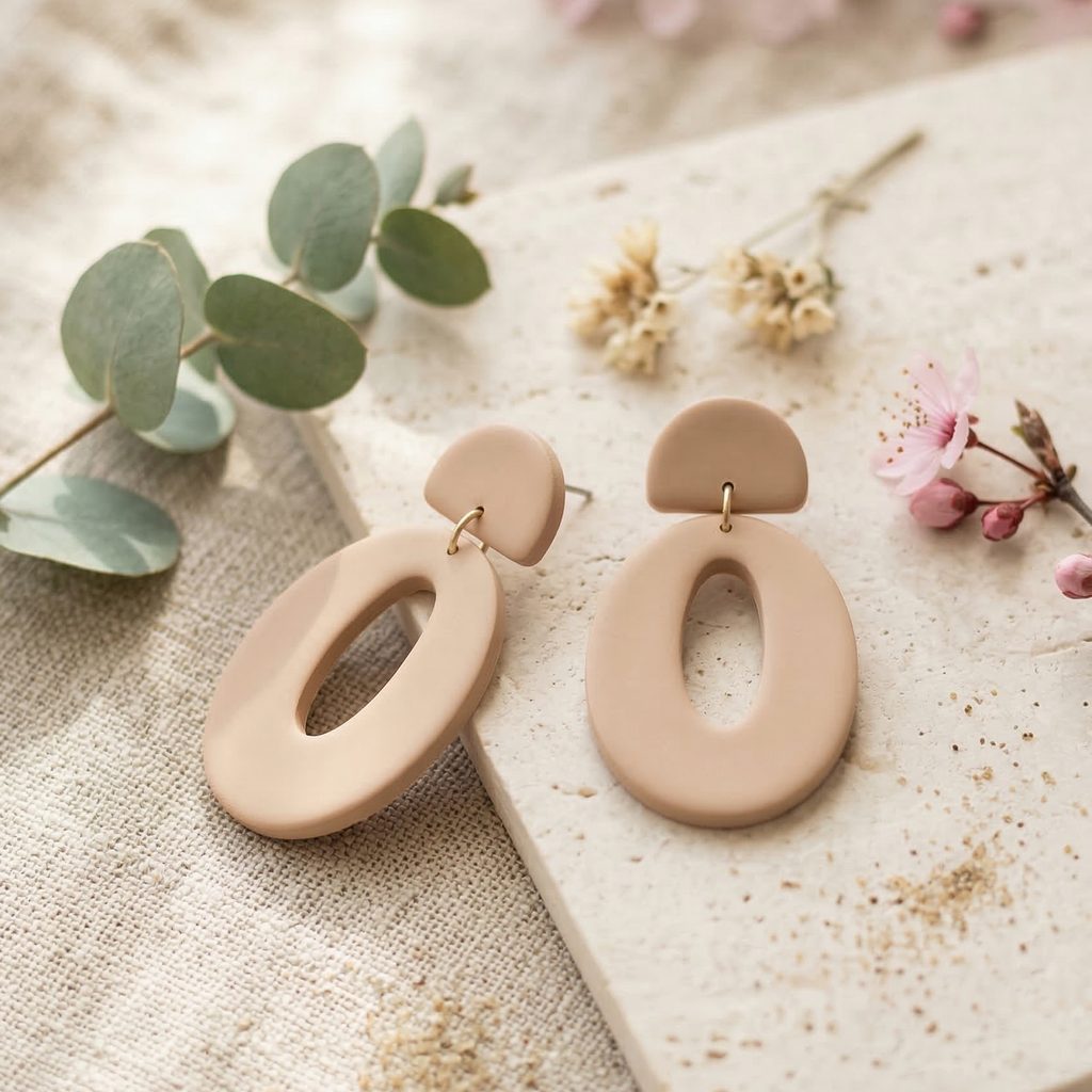 Emporte-pièces fleur ovale – lot de 2 cutters pâte polymère – bijoux DIY pampilles – 45 à 60 mm – EP-186 – fabriqué en France