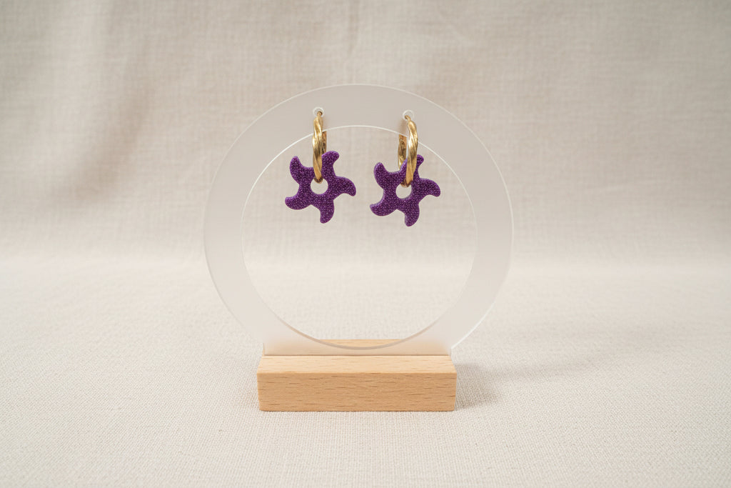 Pampilles Étoile violet pailleté