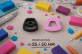 Emporte-pièce bijoux pâte polymère trapèze ajouré – outil DIY boucles d’oreilles – 25 à 50 mm – fabriqué en France. EP-123