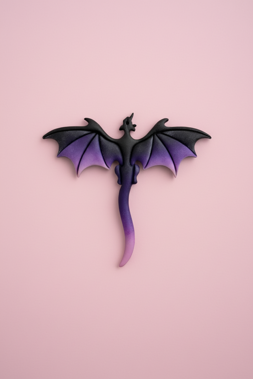 Emporte-pièce dragon ailé pour bijoux DIY – Silhouette fantastique – 55 mm. EP-92
