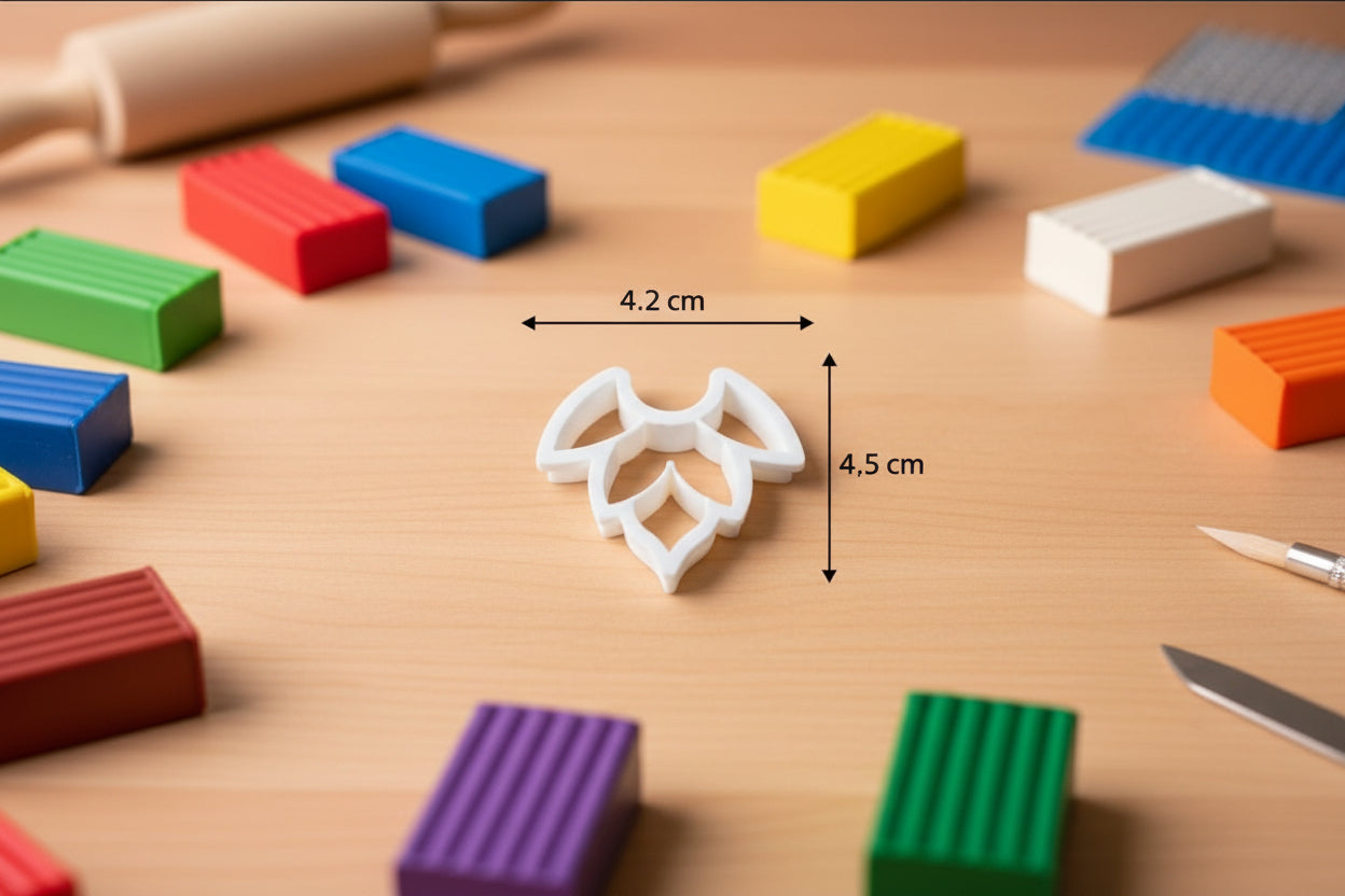 Emporte-pièce pour bijoux – DIY boucles d’oreilles – Forme fleur stylisée – 4,5 cm