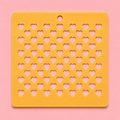 Stencil motif cœurs pour pâte polymère – Pochoir texture cœurs – ST-09