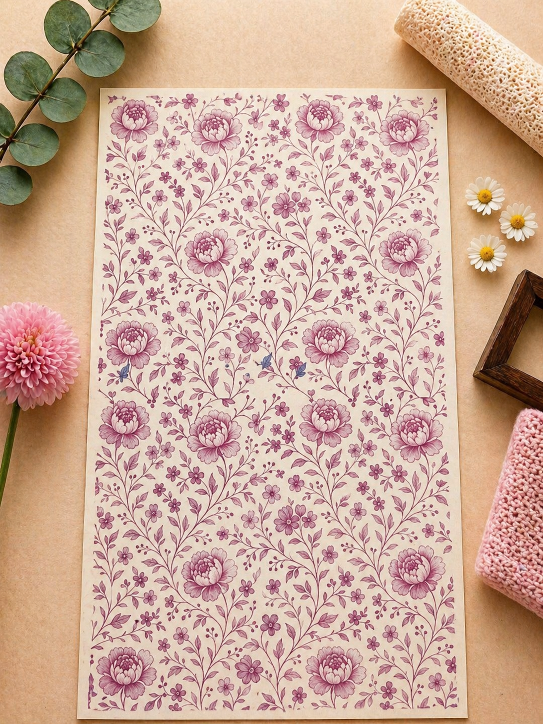 Feuille de transfert pour pâte polymère  – 7,5 x 12 cm – création bijoux DIY. TF132