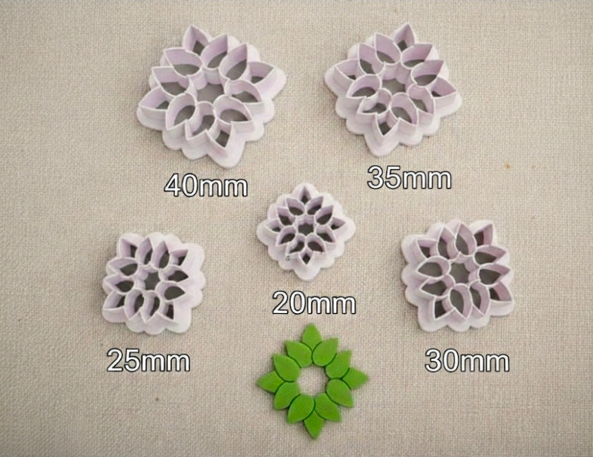 Emporte-pièce pour bijoux – DIY boucles d’oreilles – Fleur ajourée géométrique – 5 tailles