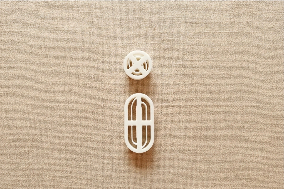 Emporte-pièces pour bijoux – DIY boucles d’oreilles – Formes ovales et rondes ajourées – Lot de 2