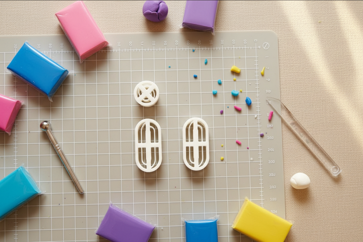 Emporte-pièces pour bijoux – DIY boucles d’oreilles – Formes ovales et rondes ajourées – Lot de 2. EP-18