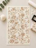 Feuille de transfert feuillage fleuri pour pâte polymère  – 7,5 x 12 cm – création bijoux DIY. TF86