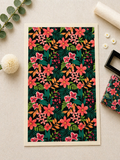 Feuille de transfert feuillage fleuri pour pâte polymère  – 7,5 x 12 cm – création bijoux DIY. TF90
