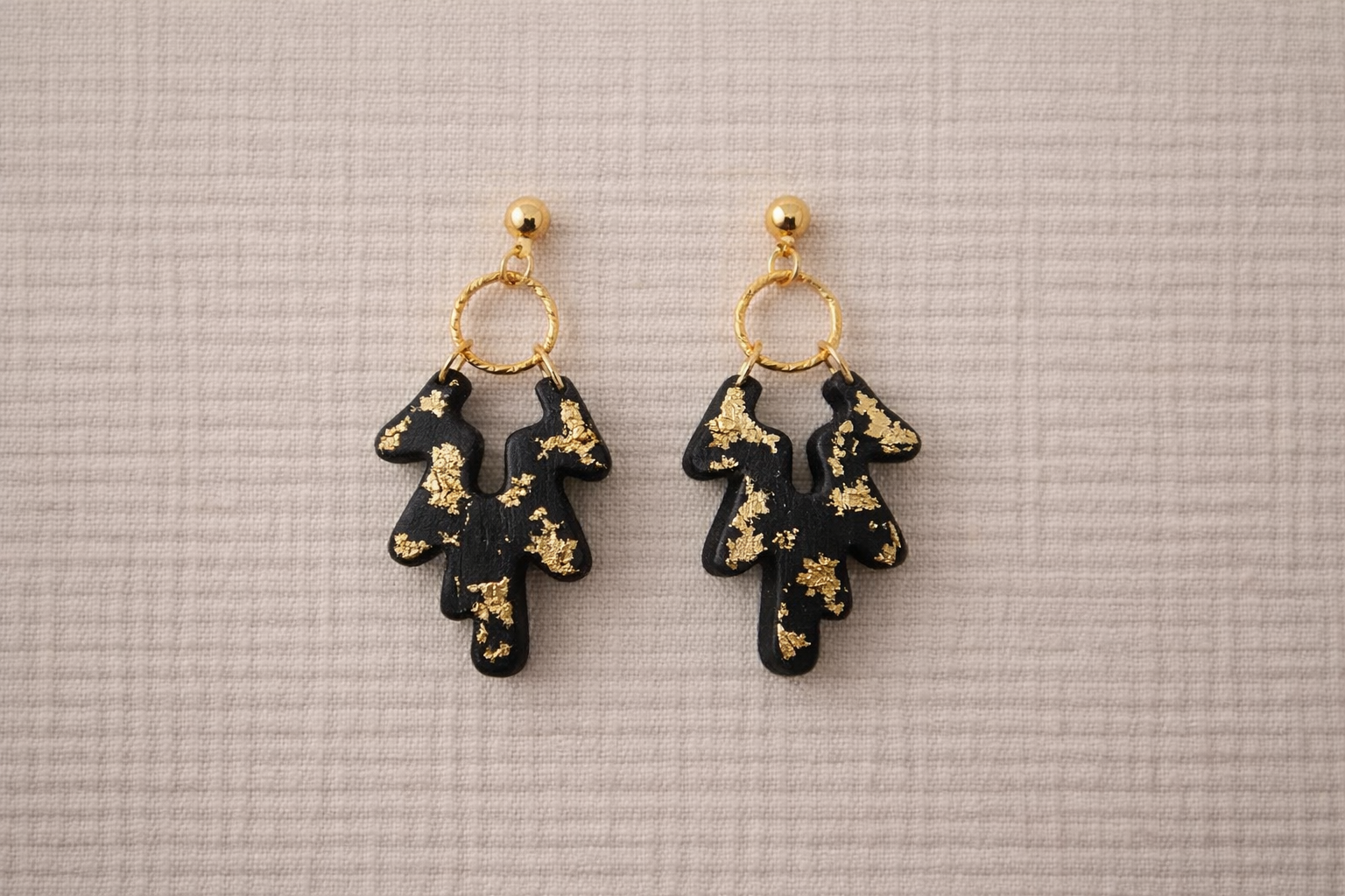 Emporte-pièces bijoux feuille abstraite – lot de 2 gauche droite – 3,3 cm – DIY. EP-96