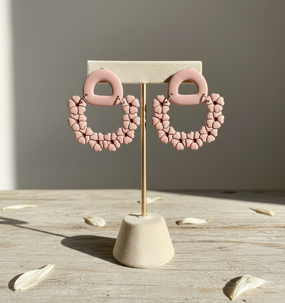 Emporte-pièces demi-lune fleur ajourée – lot de 2 cutters pâte polymère – bijoux DIY pampilles – 30 à 45 mm – EP-194 – fabriqué en France