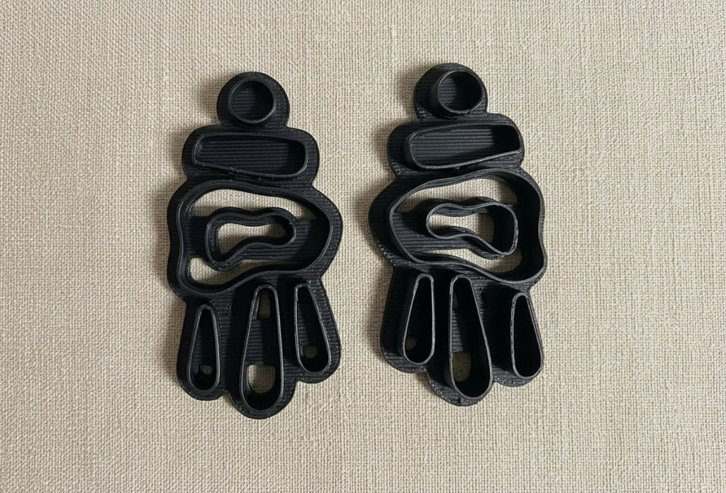 Lot de 2 emporte-pièces pour boucles d’oreilles – Forme graphique ajourée – DIY argile polymère. EP-56