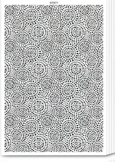 Feuille de transfert pois psyché pour pâte polymère  – 10 × 14 cm – DIY bijoux. TF33