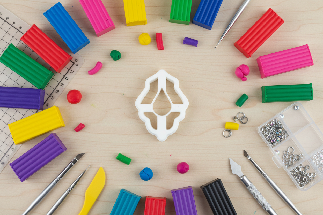 Emporte-pièce pour boucles d’oreilles – Goutte ajourée contour ondulé – DIY argile polymère