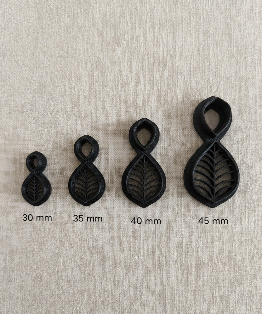 Emporte-pièce pampille feuille ajourée – Bijoux DIY – 4 tailles disponibles 30 à 45 mm