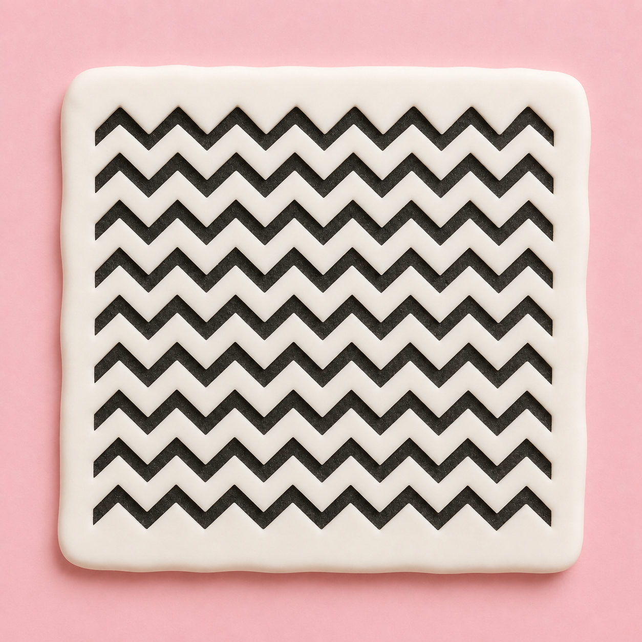 Stencil chevrons pour pâte polymère – Pochoir motif zigzag