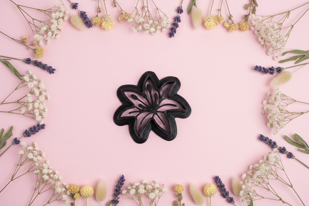 Emporte-pièce fleur détaillée 3 cm – outil de découpe pour loisirs créatifs. EP-26.