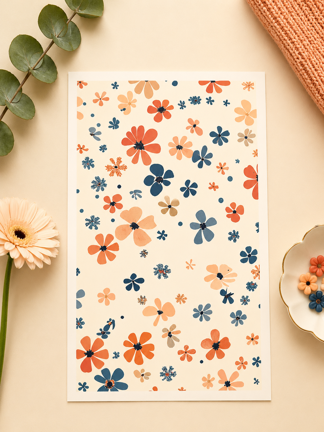 Feuille de transfert pour pâte polymère  – 7,5 x 12 cm – création bijoux DIY. TF153