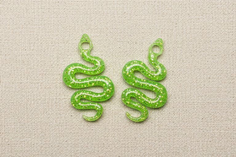 Pampilles Serpent Vert Pailleté