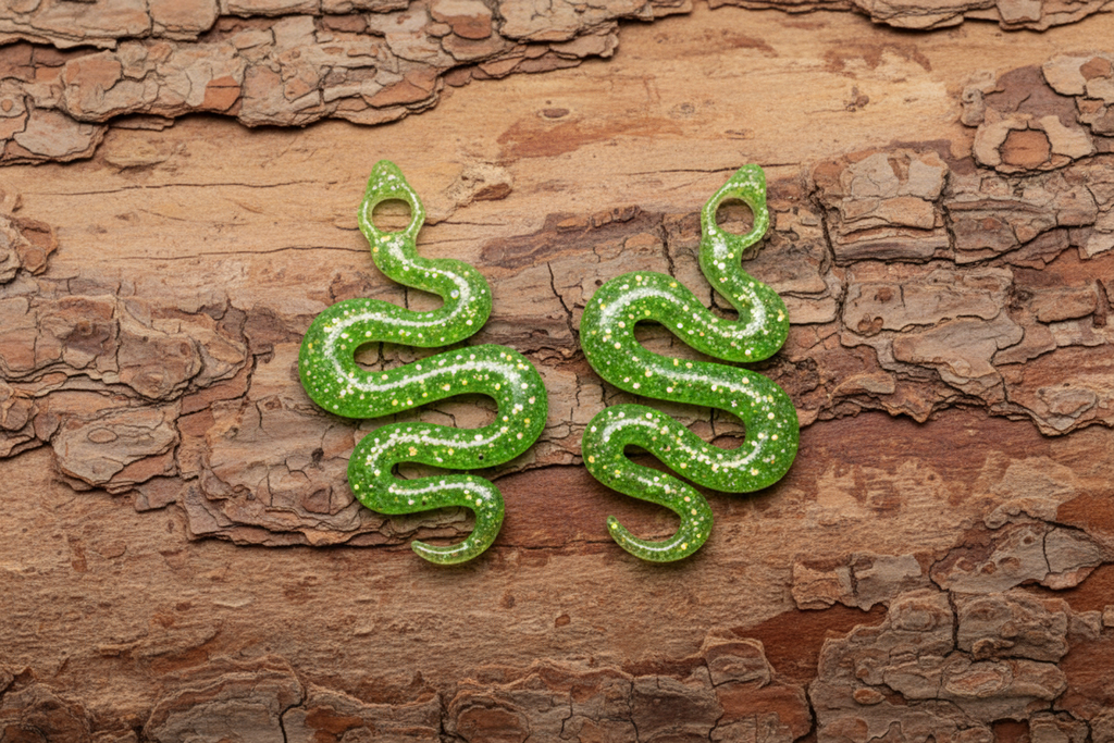 Pampilles Serpent Vert Pailleté