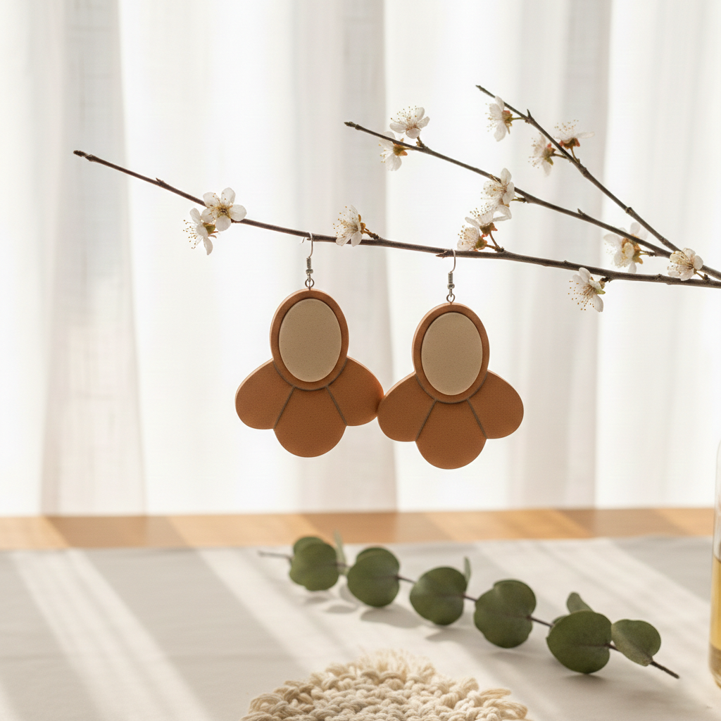 Emporte-pièces fleur ovale – lot de 2 cutters pâte polymère – bijoux DIY pampilles – 20 à 40 mm – fabriqué en France. EP-184