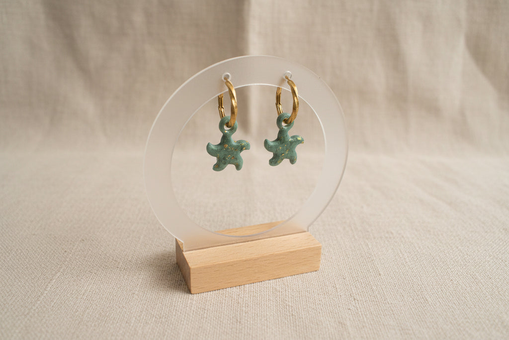 Étoile vertes feuille d'or