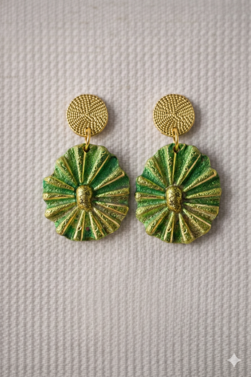 Emporte-pièce pour bijoux – DIY boucles d’oreilles – Forme ronde ajourée soleil – 4 cm. EP-09