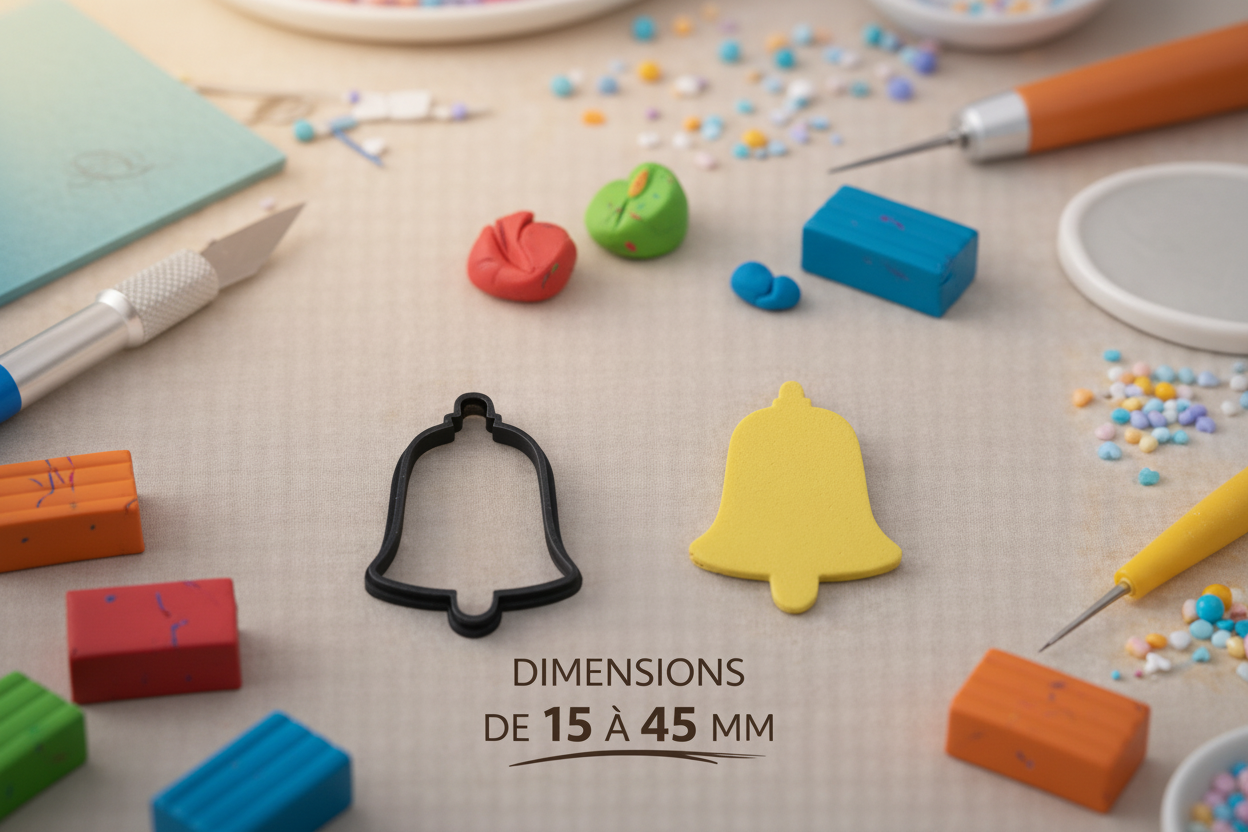 Emporte-pièce cloche – bijoux pâte polymère – cutter boucles d’oreilles DIY – forme cloche décorative – 15 à 45 mm – fabriqué en France. EP-136