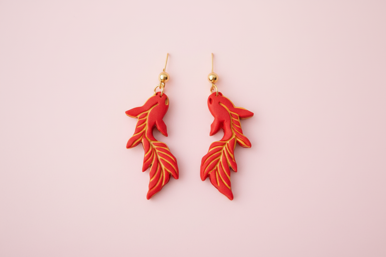 Emporte-pièces bijoux poisson stylisé – lot de 2 gauche droite – 4,7 cm – DIY. EP-98