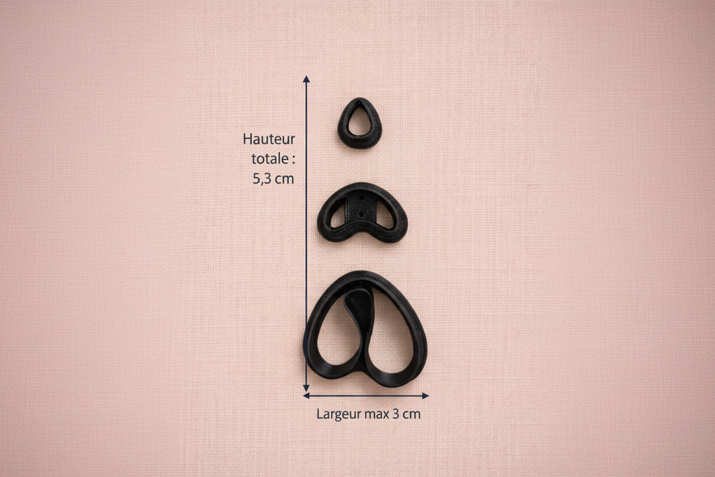 Lot de 3 emporte-pièces abstraits pour bijoux DIY – Formes organiques. EP-90