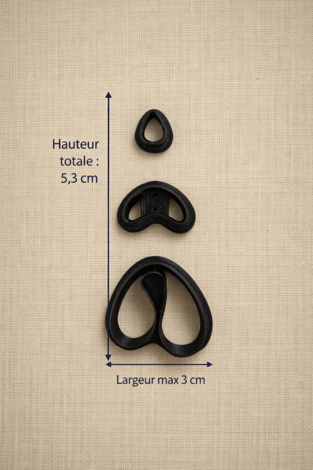 Lot de 3 emporte-pièces abstraits pour bijoux DIY – Formes organiques